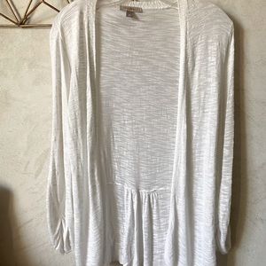 White airy lightweight cardigan